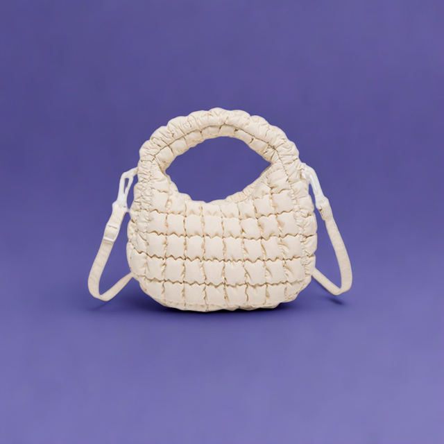 Quilted Puffy Removable Strap Crossbody Bag