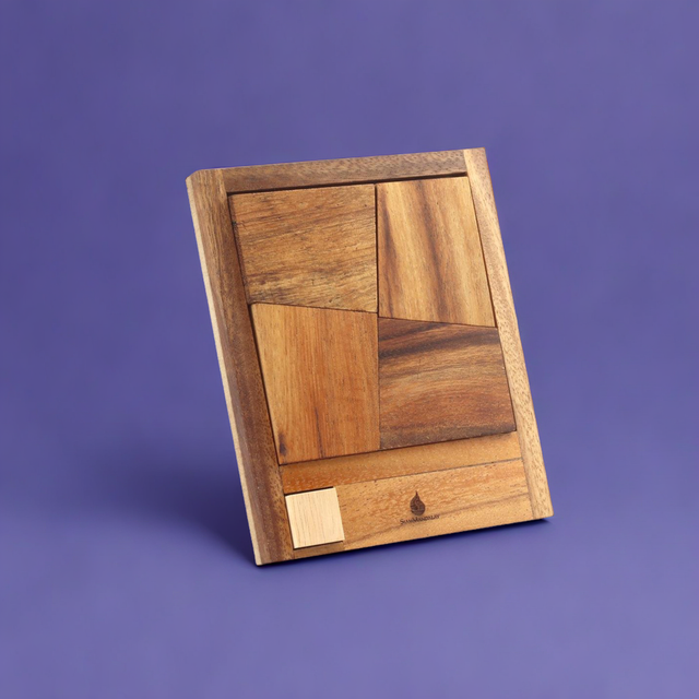 The Square Deal: Wooden 3D Brain Teaser Puzzle