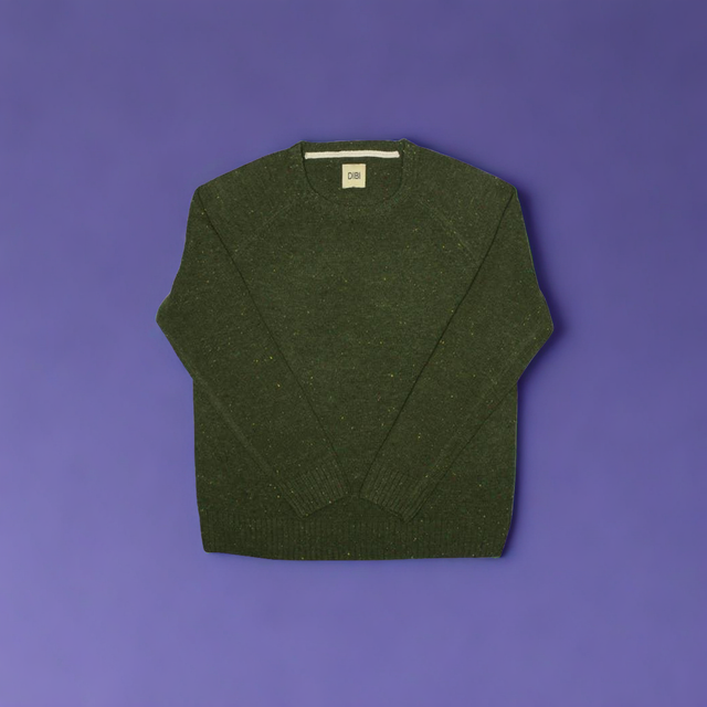 Forest Green Donegal Crewneck Sweater