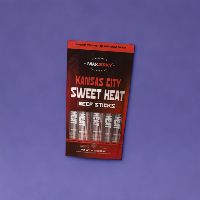 Kansas City Sweet Heat Beef Sticks (1 Bag, 10 Sticks)