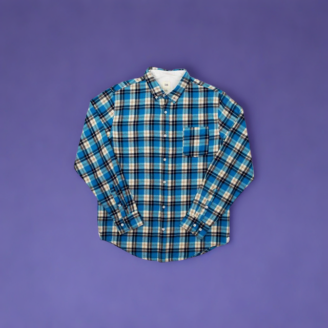 Aqua Plaid Flannel