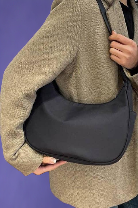 Nylon Hobo Shoulder Bag