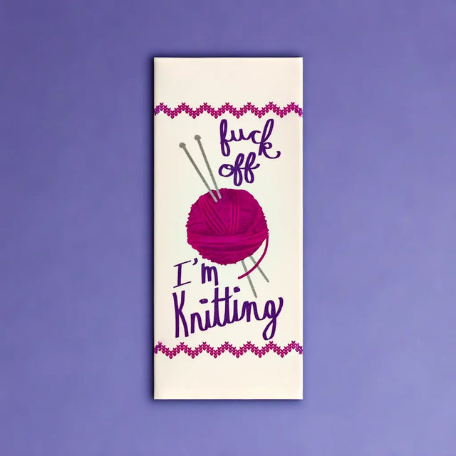 Fuck Off I'm Knitting Dishtowel