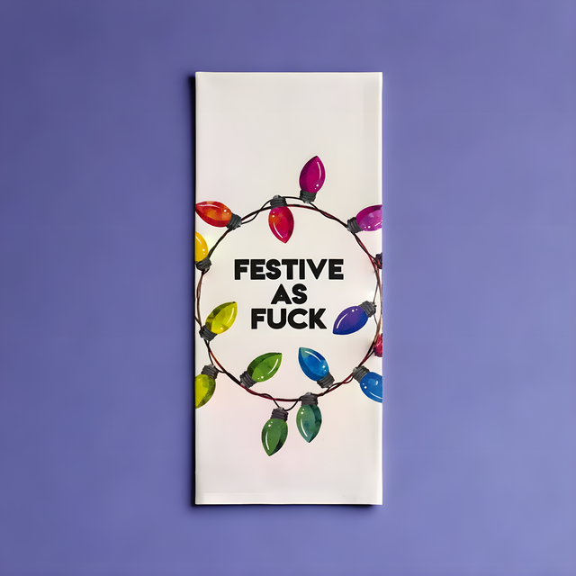 Festive as Fuck Dishtowel