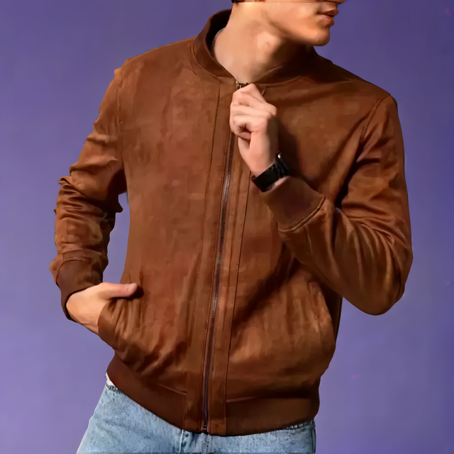 Suede Solid Color Jacket