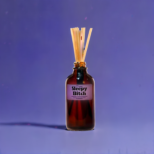 Sleepy Bitch Reed Diffuser, Lavender Essential Oil Infused