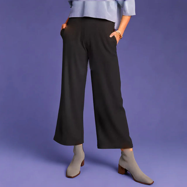 Davi & Dani Wide Leg Mid-Rise Pants