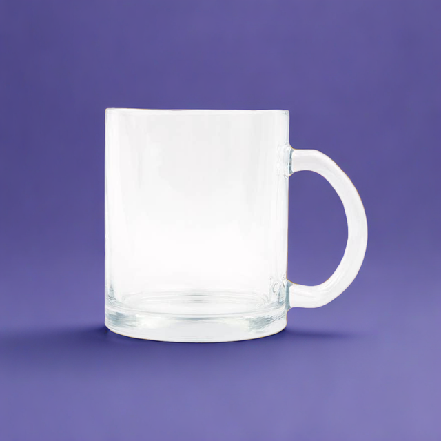 Clear Glass Coffee Mug with Handle