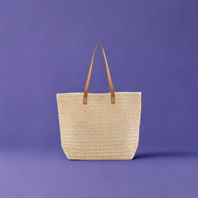 Extra-Large Woven Straw Tote Bag