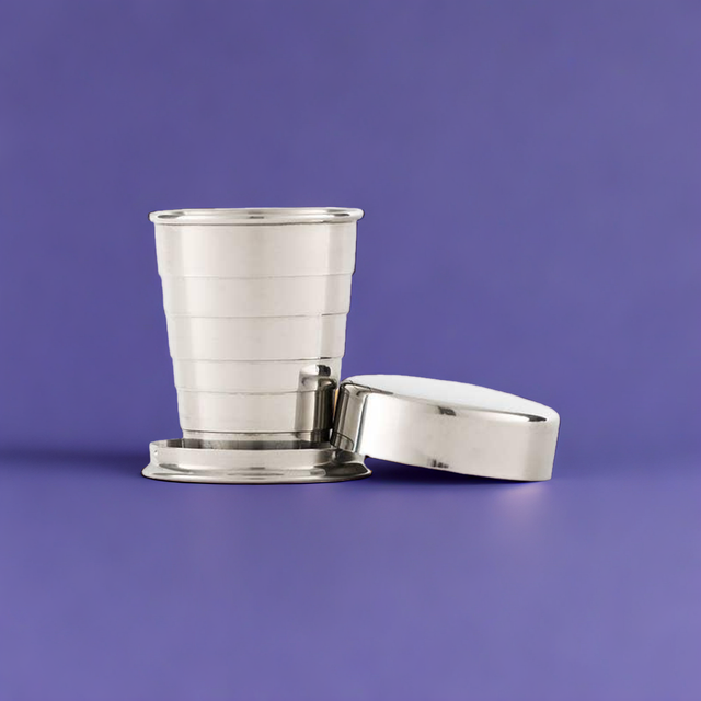 Silver Stainless Steel Collapsible Shot Glass