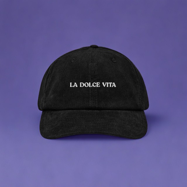 La Dolce Vita - Corduroy Embroidered Cap