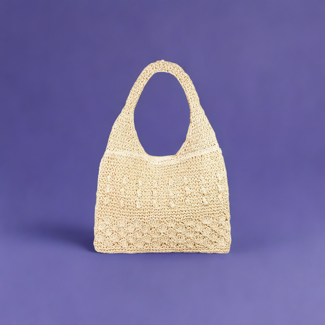 Fame Straw Braided Tote Bag