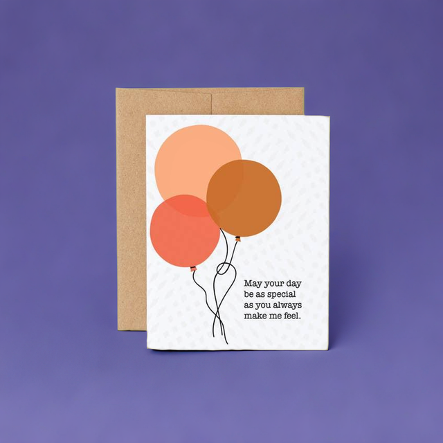 Special Day Balloons Birthday Greeting Card