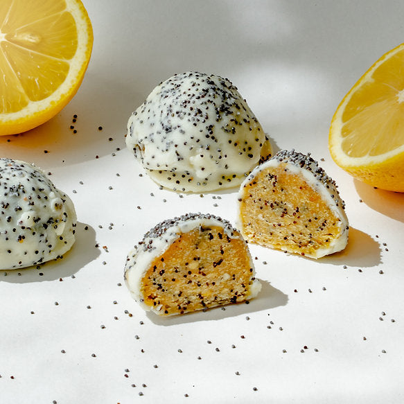 Lemon Poppy Seed Chickpea Truffles